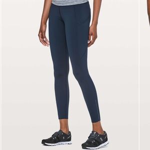 lululemon fast & free 7/8 tight II-true navy